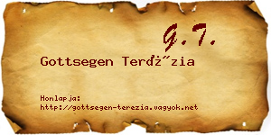 Gottsegen Terézia névjegykártya